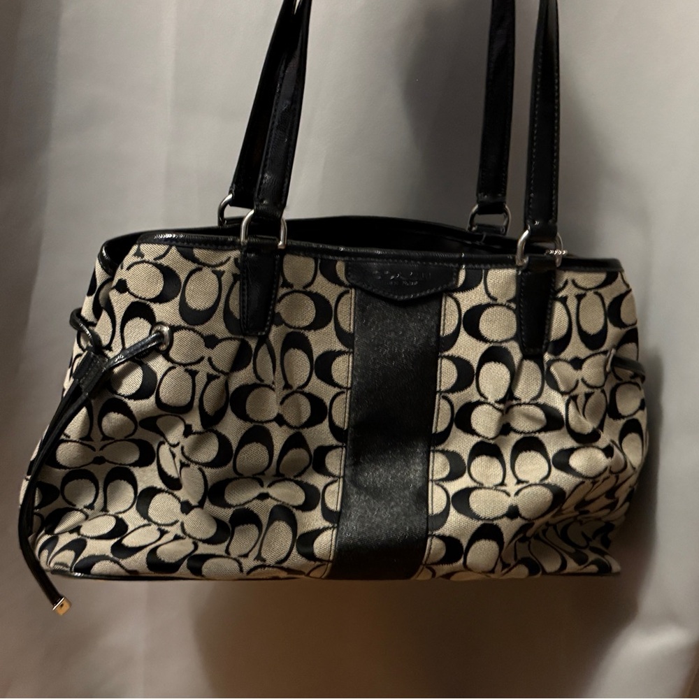 Stylish Black and Cream Designer Tote Bag
